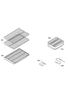 Shelfs parts for Bosch Range HES7282U/05 from AppliancePartsPros.com