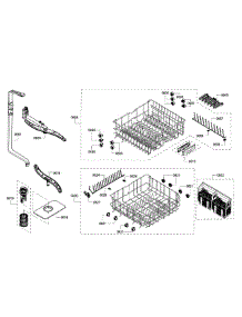 Rack parts for Bosch Dishwasher SHX3AR76UC/14 from AppliancePartsPros.com