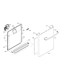 Door parts for Bosch Dishwasher SHX3AR72UC/10 from AppliancePartsPros.com