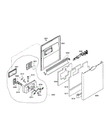 Door Assembly parts for Bosch Dishwasher SHE68M05UC/47 from AppliancePartsPros.com