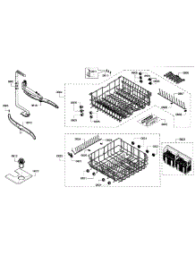 Baskets Assembly parts for Bosch Dishwasher SHX43P15UC/59 from AppliancePartsPros.com