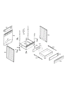 Side Panels  /  Drawer parts for Bosch Range HES5062U/01 from AppliancePartsPros.com