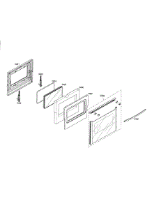 Door parts for Bosch Range HES5062U/01 from AppliancePartsPros.com