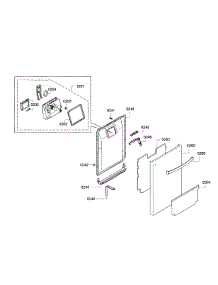 Door parts for Bosch Dishwasher SPX68U55UC/30 from AppliancePartsPros.com