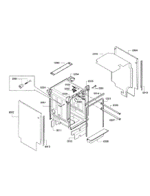 Frame parts for Bosch Dishwasher SPX68U55UC/30 from AppliancePartsPros.com