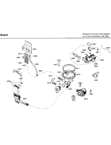 Pump parts for Bosch Dishwasher SHV68M03UC/46 from AppliancePartsPros.com
