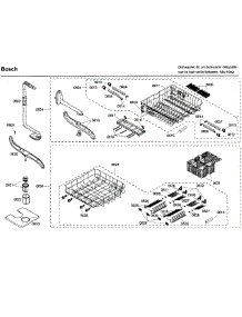 Rack parts for Bosch Dishwasher SHV68M03UC/46 from AppliancePartsPros.com