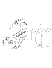Door Assembly parts for Bosch Dishwasher SHE8PT55UC/05 from AppliancePartsPros.com