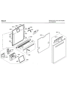 Door parts for Bosch Dishwasher SHP68T55UC/09 from AppliancePartsPros.com