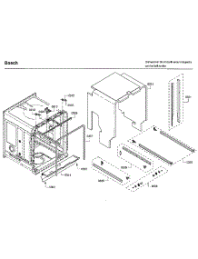 Frame parts for Bosch Dishwasher SHP68T55UC/09 from AppliancePartsPros.com