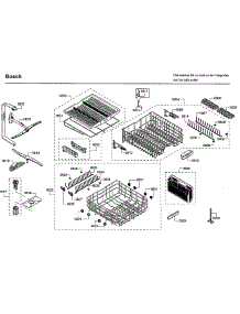 Rack Asy parts for Bosch Dishwasher SHP68T55UC/09 from AppliancePartsPros.com
