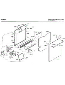 Door parts for Bosch Dishwasher SHXM63W55N/01 from AppliancePartsPros.com