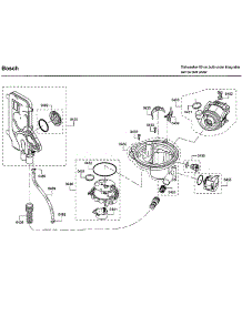 Pump parts for Bosch Dishwasher SHXM63W55N/01 from AppliancePartsPros.com