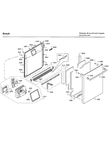 Door parts for Bosch Dishwasher SHXN8U55UC/09 from AppliancePartsPros.com