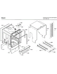 Frame parts for Bosch Dishwasher SHXN8U55UC/09 from AppliancePartsPros.com