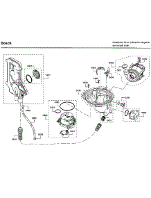 Pump parts for Bosch Dishwasher SHXN8U55UC/09 from AppliancePartsPros.com