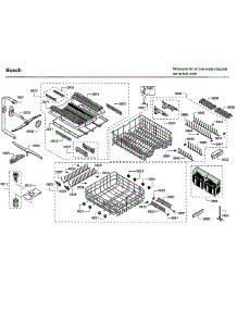 Rack Asy parts for Bosch Dishwasher SHXN8U55UC/09 from AppliancePartsPros.com