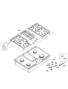 Grates parts for Bosch Cooktop NGM5024UC/03 from AppliancePartsPros.com