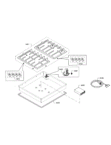 Grid Asy parts for Bosch Cooktop NGM5455UC/01 from AppliancePartsPros.com
