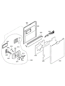Door Assembly parts for Bosch Dishwasher SHE43M02UC/46 from AppliancePartsPros.com