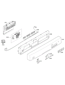 Control Panel parts for Bosch Dishwasher SHE43F06UC/52 from AppliancePartsPros.com