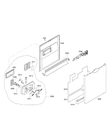 Door Assembly parts for Bosch Dishwasher SHE43F06UC/52 from AppliancePartsPros.com
