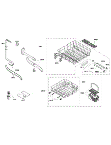 Baskets parts for Bosch Dishwasher SHE43F06UC/52 from AppliancePartsPros.com