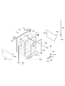 Cabinet parts for Bosch Dishwasher SHE43F06UC/48 from AppliancePartsPros.com