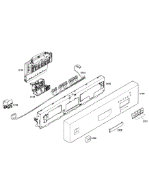 Control Panel parts for Bosch Dishwasher SHE43C02UC/46 from AppliancePartsPros.com