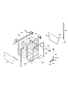 Cabinet parts for Bosch Dishwasher SHE43C02UC/46 from AppliancePartsPros.com