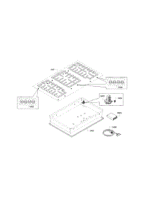 Grate parts for Bosch Cooktop NGM8065UC/01 from AppliancePartsPros.com