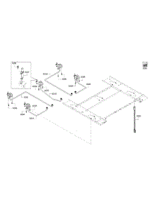 Gas Pipe Assembly parts for Bosch Cooktop NGM8055UC/01 from AppliancePartsPros.com