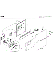 Door Asy parts for Bosch Dishwasher SHX43C02UC/26 from AppliancePartsPros.com