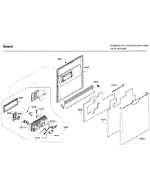 Door parts for Bosch Dishwasher SHE65P05UC/63 from AppliancePartsPros.com