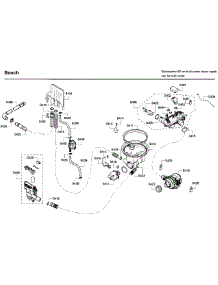 Pump parts for Bosch Dishwasher SHE65P05UC/63 from AppliancePartsPros.com