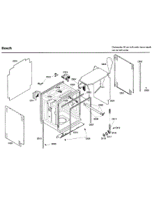 Frame parts for Bosch Dishwasher SHE99C05UC/40 from AppliancePartsPros.com