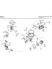 Pump parts for Bosch Dishwasher SHE99C05UC/40 from AppliancePartsPros.com