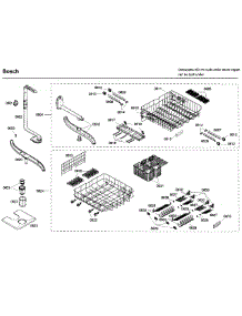 Rack parts for Bosch Dishwasher SHE99C05UC/40 from AppliancePartsPros.com
