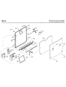 Door parts for Bosch Dishwasher SHV68TL3UC/04 from AppliancePartsPros.com