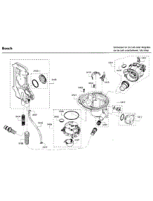 Pump Asy parts for Bosch Dishwasher SHV68TL3UC/04 from AppliancePartsPros.com
