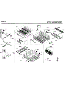 Rack parts for Bosch Dishwasher SHV68TL3UC/07 from AppliancePartsPros.com