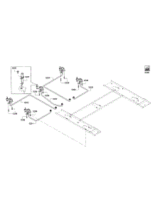 Gas Pipe Assembly parts for Bosch Cooktop NGM5655UC/01 from AppliancePartsPros.com