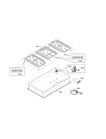 Grate Assembly parts for Bosch Cooktop NGM5655UC/01 from AppliancePartsPros.com