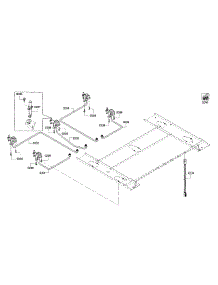 Gas Pipe Assembly parts for Bosch Cooktop NGM8655UC/01 from AppliancePartsPros.com