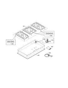 Grate Assembly parts for Bosch Cooktop NGM8655UC/01 from AppliancePartsPros.com