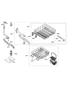 Baskets parts for Bosch Dishwasher SHE43C02UC/46 from AppliancePartsPros.com