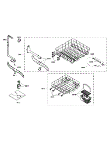 Baskets parts for Bosch Dishwasher SHE43C02UC/38 from AppliancePartsPros.com