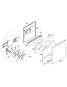 Door Assembly parts for Bosch Dishwasher SHE43F15UC/59 from AppliancePartsPros.com