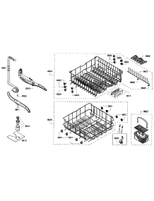 Baskets parts for Bosch Dishwasher SHE43F15UC/59 from AppliancePartsPros.com