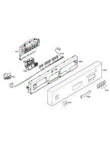 Control Panel parts for Bosch Dishwasher SHE43C02UC/37 from AppliancePartsPros.com